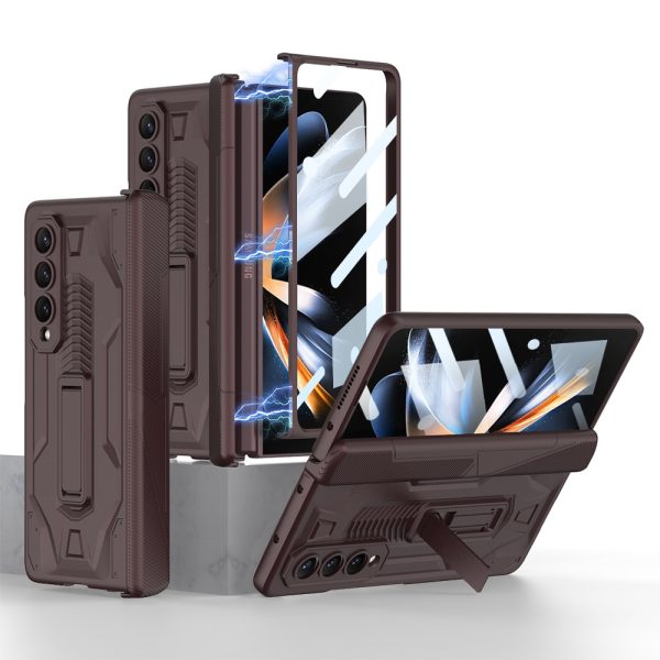 Samsung fold4 mobile phone case hinge magnetic armor sliding cover pen box folding screen protective cover mobile phone case-13