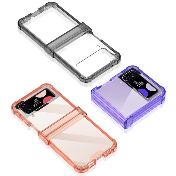 Samsung zflip4 mobile phone case zflip3 folding protective cover personalized transparent air bag anti-collision shaft creative-005