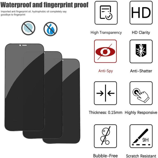 Mobile phone screen protector suitable for iPhone11-14pm high-definition screen printing anti-peep-002