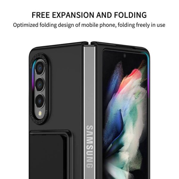 Galaxy ZFold4 mobile phone case three-dimensional stand folding Samsung ZFold5 frosted anti-fall protective cover-002