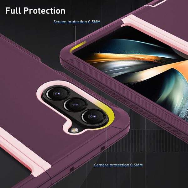 Samsung GalaxyZ Fold5 folding screen all-inclusive stand mobile phone case hot-selling anti-fall mobile phone case-04