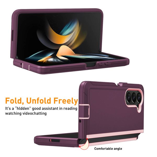 Samsung GalaxyZ Fold5 folding screen all-inclusive stand mobile phone case hot-selling anti-fall mobile phone case-05