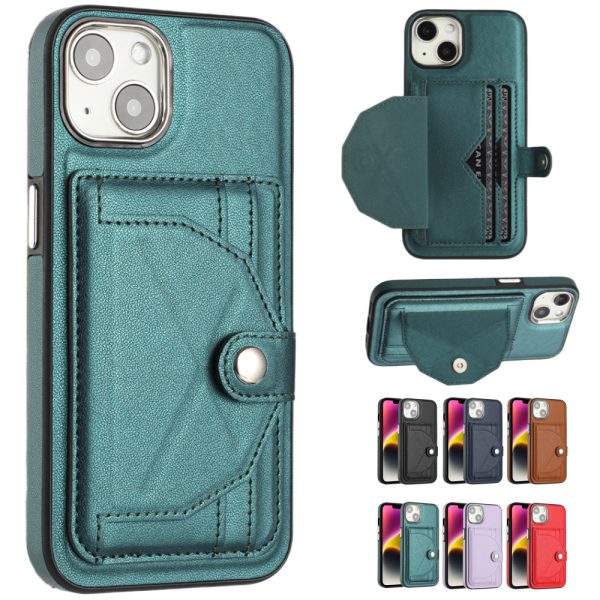 Apple 15 mobile phone case suitable for iphone 14 pro leather case 13 card 11 magnetic suction 12 wallet protective cover-003