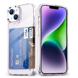Acrylic two-in-one transparent card holder suitable for iPhone 14 Pro Max mobile phone case Apple 15 card protective cover-06