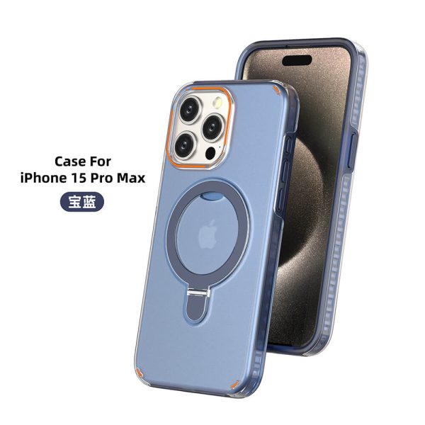 Colorful magnetic stand suitable for Apple iphone 15 pro max mobile phone case pc+tpu two-in-one-16