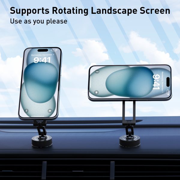 Cross-scenario application of 360-degree rotating two-in-one adhesive biaxial vehicle car mount