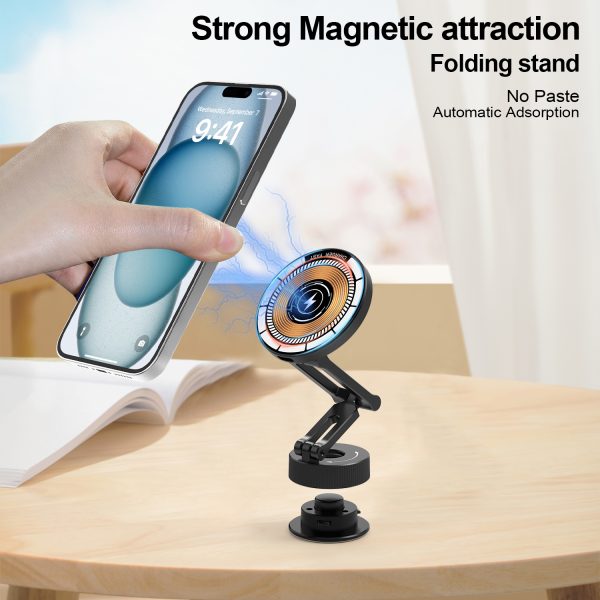 Magnetic Quick-Release Wireless Charging Car Phone Holder: VU-Det Chip, 5-15W Stable Fast Charge