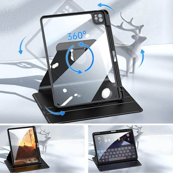 2022ipad 10th 360 rotating tablet case ipad Air4/5 tri-fold protective case with pen slot