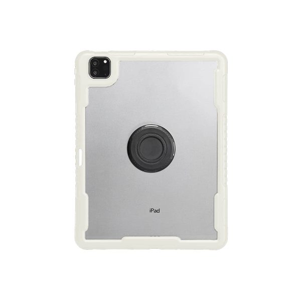 Shockproof Transparent iPad Pro 11 Inch Case with Pencil Holder & 360° Rotating Kickstand | Auto Sleep/Wake Magnetic Cover White Color - Image 2