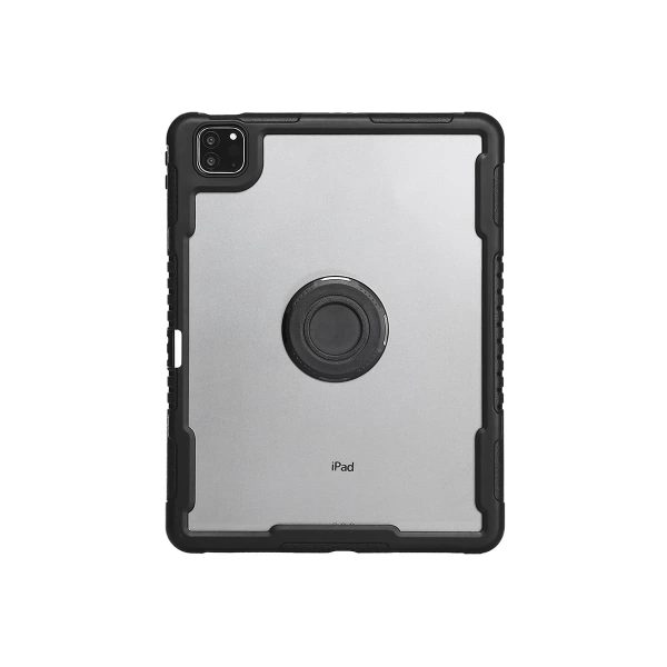 Shockproof Transparent iPad Pro 11 Inch Case with Pencil Holder & 360° Rotating Kickstand | Auto Sleep/Wake Magnetic Cover Black Color - Image 2