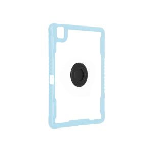 Shockproof Transparent iPad Pro 11 Inch Case with Pencil Holder & 360° Rotating Kickstand | Auto Sleep/Wake Magnetic Cover Sky Blue Color