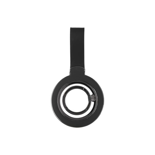 Portable Ultra-Thin Magnetic Phone Stand – Dual-Sided Aluminum Ring Grip for iPhone & Android Black Color - Image 2