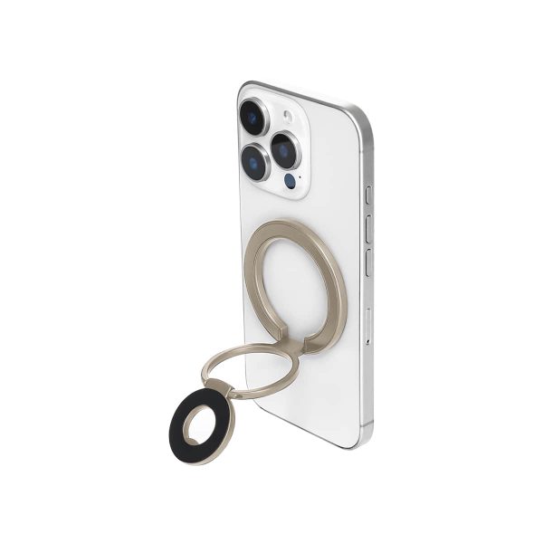 Mini Magnetic Metal Phone Ring Holder Stand – Adjustable & Portable Grip for All Smartphones Golden Color - Image 5