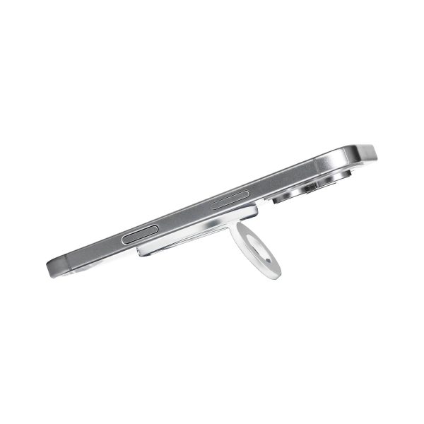 Mini Magnetic Metal Phone Ring Holder Stand – Adjustable & Portable Grip for All Smartphones White Color - Image 6