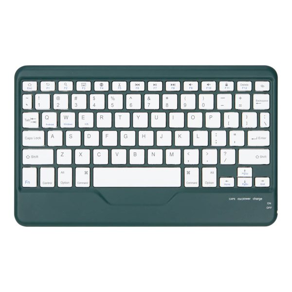 iPad Air 5 & iPad Pro 11 2022 Transparent Acrylic Case with Detachable Back Stand & Bluetooth Keyboard – Ultra Slim Protective Cover Green Color - Image 3