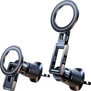 New Magnetic Car Vent Phone Mount - Adjustable Extension Arm MagSafe Compatible Holder for iPhone 15/14/13 Pro