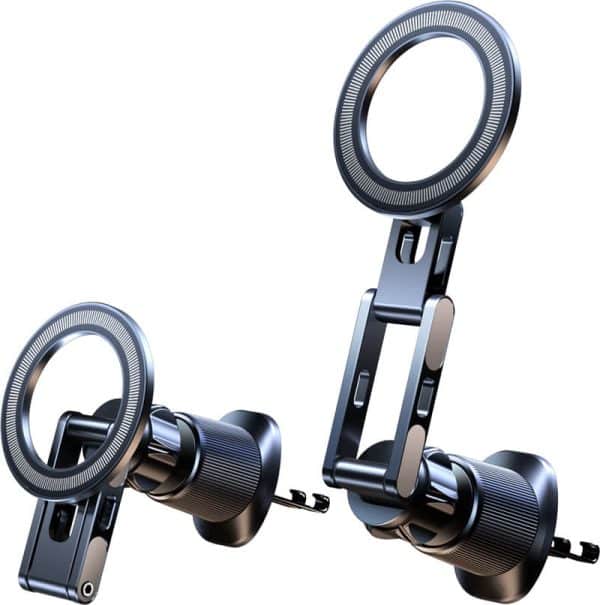 New Magnetic Car Vent Phone Mount - Adjustable Extension Arm MagSafe Compatible Holder for iPhone 15/14/13 Pro