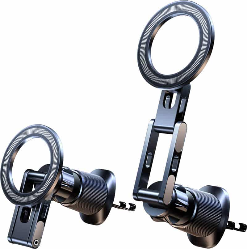 New Magnetic Car Vent Phone Mount - Adjustable Extension Arm MagSafe Compatible Holder for iPhone 15/14/13 Pro