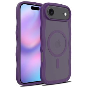 iPhone 17/16/15 Pro Case - Shockproof Wave Design Magnetic Skin-Feel Cover | Slim Protective Case for Apple iPhone 15 16 17 Pro