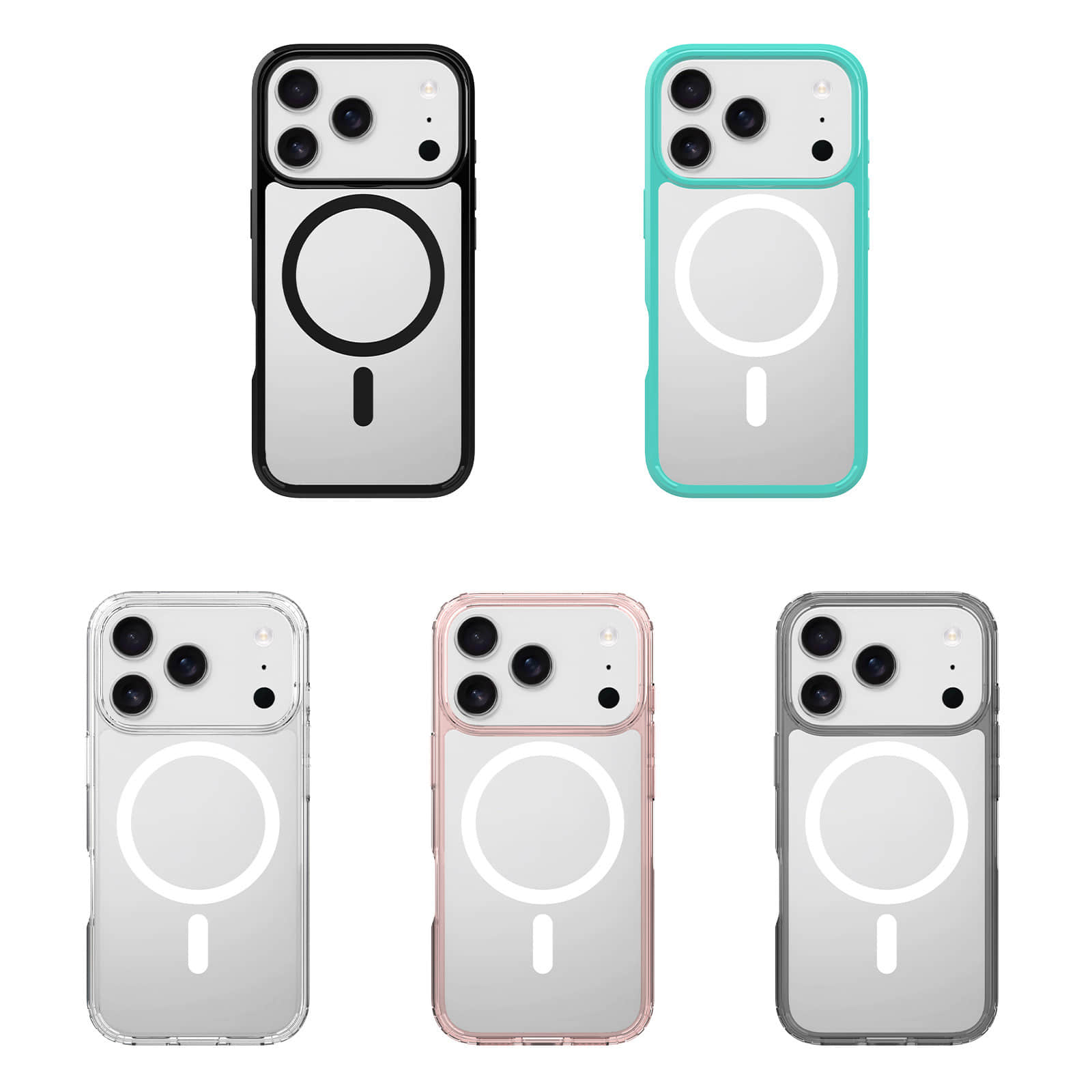 iPhone 17 Pro Max/16 Pro Max Magnetic Case - Shockproof Clear Hard Cover with Air Cushion Technology | Compatible with MagSafe