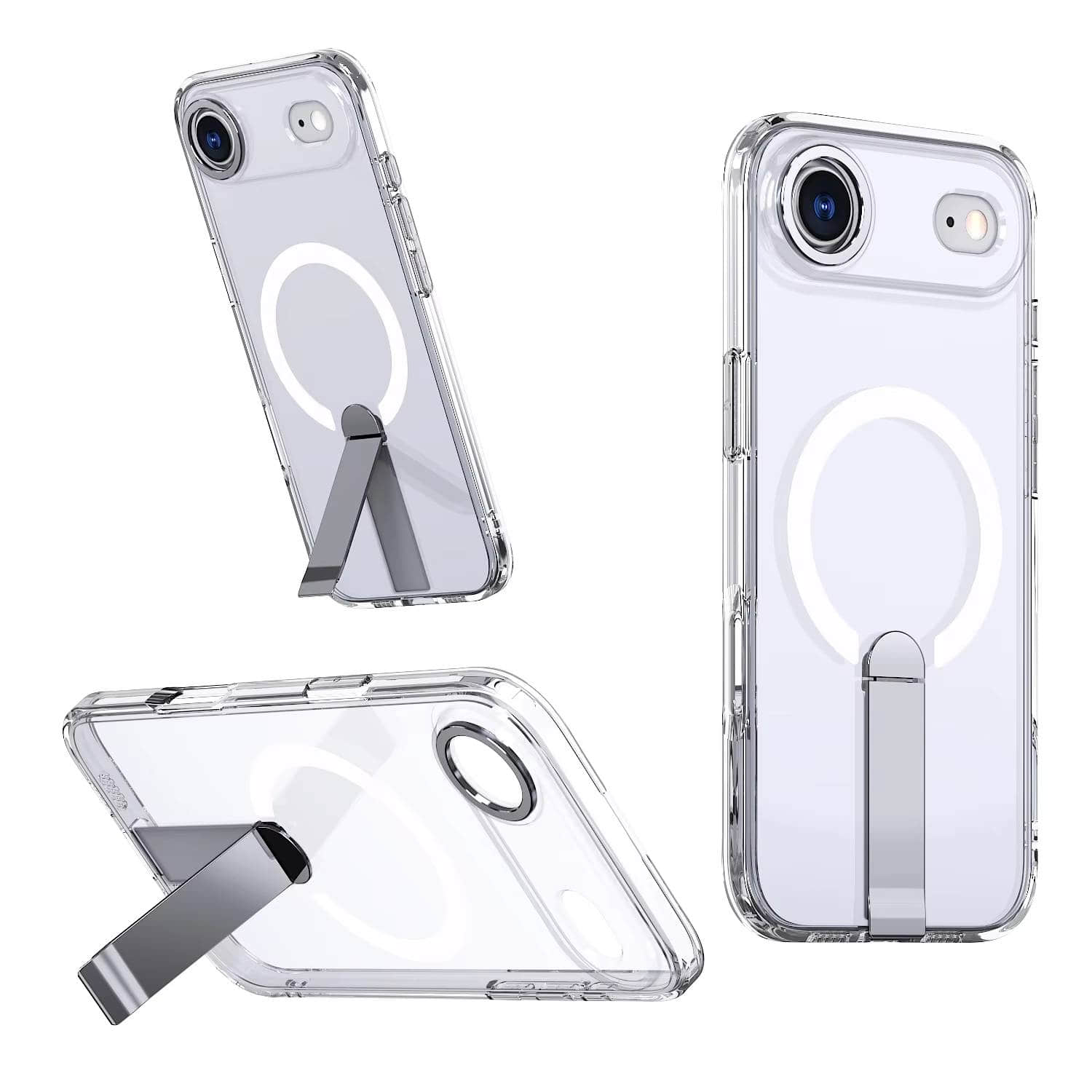 iPhone 17/16 Pro Case - Magnetic Vertical Stand Ring & Shockproof Cover | Ultra Slim Protective Shell with Military-Grade Drop Protection