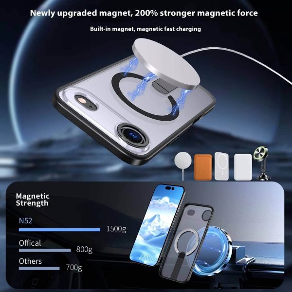 iPhone 17/16 Pro Case - Magnetic Vertical Stand Ring & Shockproof Cover | Ultra Slim Protective Shell with Military-Grade Drop Protection - Image 2