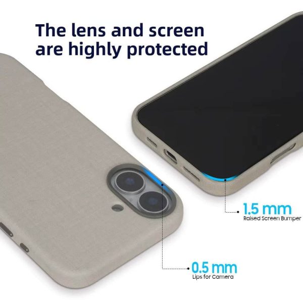 iPhone 16 Pro Max Leather Case - Magnetic Zen Texture Genuine Leather Cover | Shockproof Protective Case for iPhone 15/16 Pro Max - Image 2