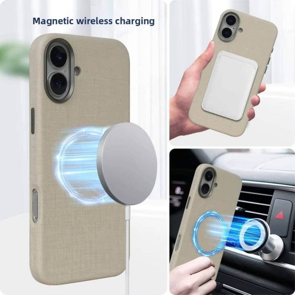 iPhone 16 Pro Max Leather Case - Magnetic Zen Texture Genuine Leather Cover | Shockproof Protective Case for iPhone 15/16 Pro Max - Image 3