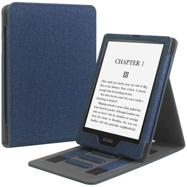 Kindle Paperwhite 1/2/3/4/5 Case (2022 Model) - Dual Hand Grip & Front Stand Cover | Auto Wake/Sleep Protective Sleeve
