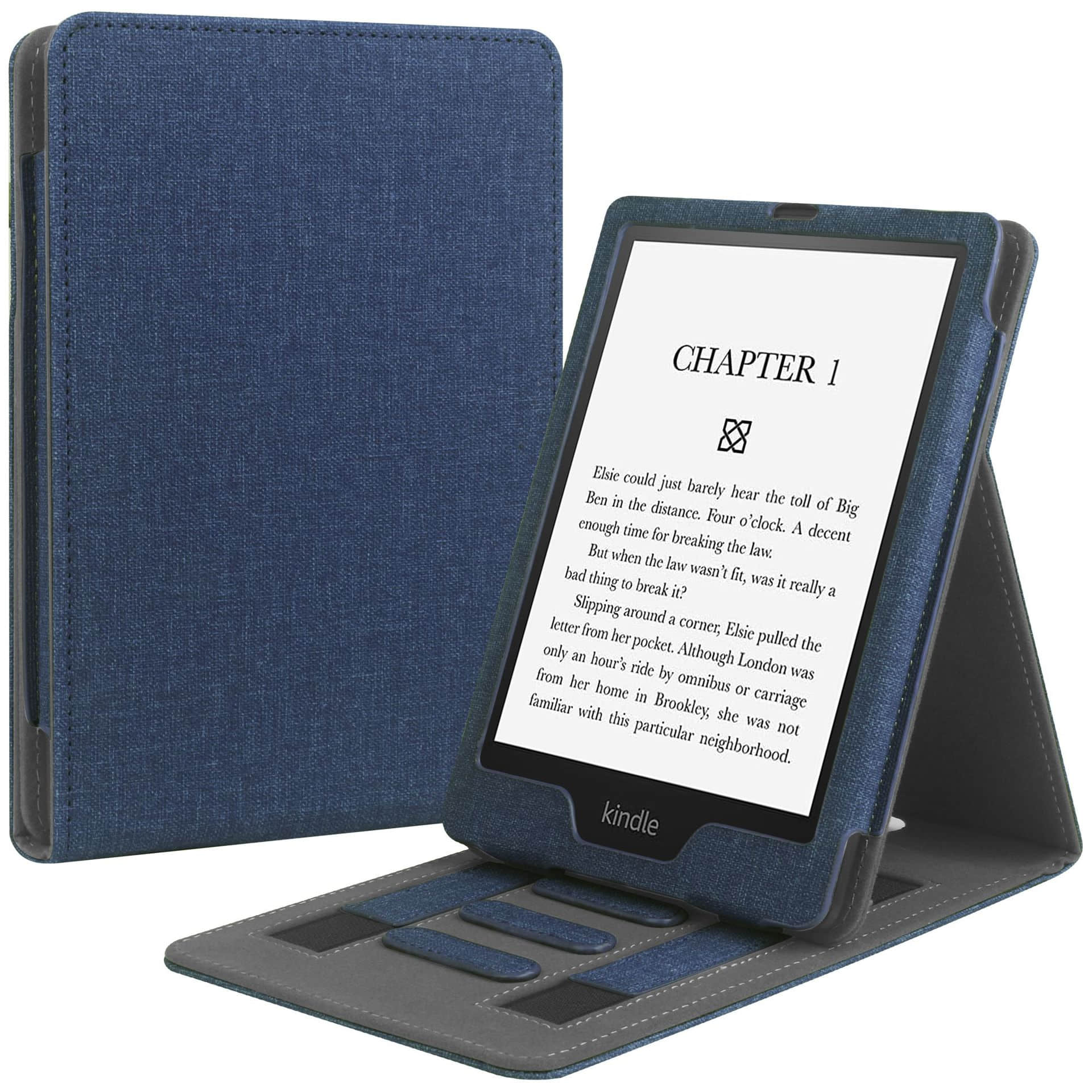 Kindle Paperwhite 1/2/3/4/5 Case (2022 Model) - Dual Hand Grip & Front Stand Cover | Auto Wake/Sleep Protective Sleeve