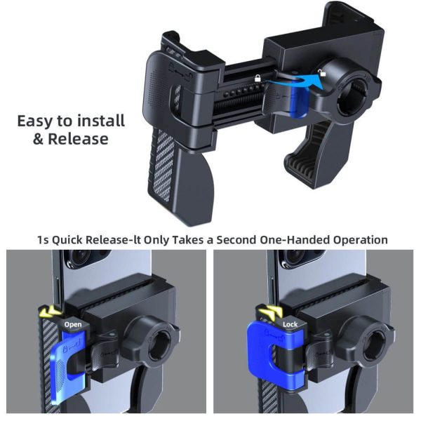 New Off-Road Bike Motorcycle Phone Mount - Heavy Duty Shockproof Handlebar Stand for Action Camera & GPS | Wholesale Cycling Accessories - Image 4