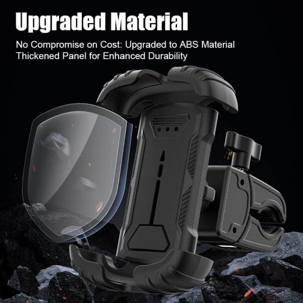 New Bike Phone Mount - Shockproof Motorcycle & E-Bike Handlebar Holder for Food Delivery & GPS Navigation | Universal Anti-Vibration Phone Stand - Image 5