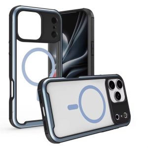 New iPhone 17 Case - Magnetic Metal Frame & Full-Body Shockproof Cover | Universal Fit for iPhone 16 Pro Max with 360° Rotating Stand
