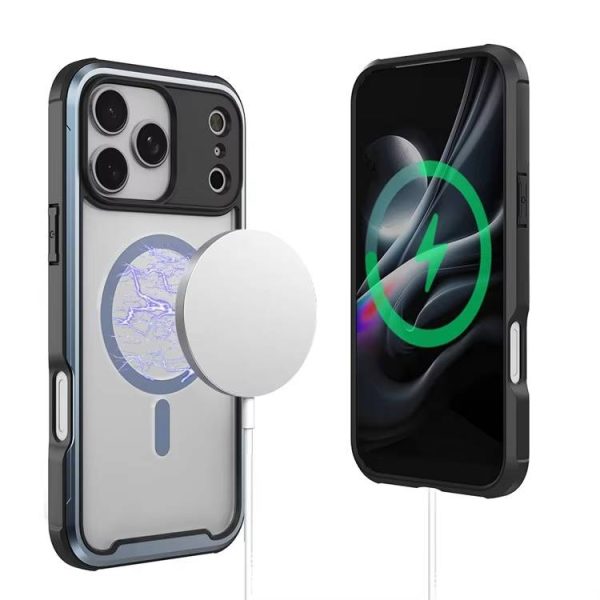 New iPhone 17 Case - Magnetic Metal Frame & Full-Body Shockproof Cover | Universal Fit for iPhone 16 Pro Max with 360° Rotating Stand - Image 5