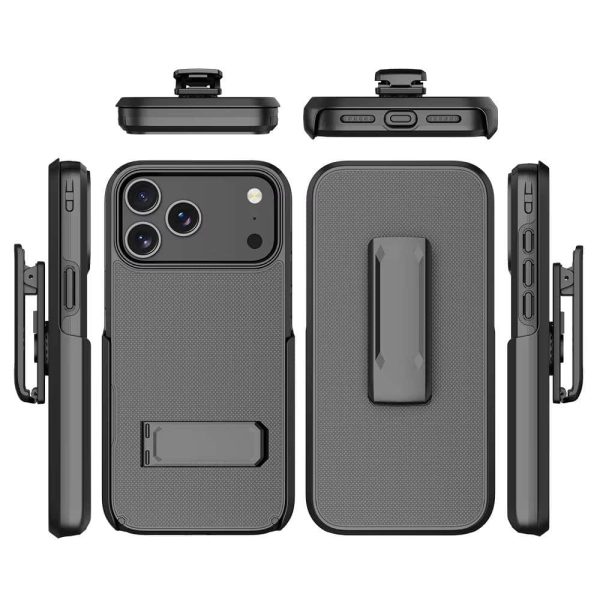 iPhone 16 Pro Max/17 Case - Magnetic Back Clip & Card Holder | Sliding Sleeve with Adjustable Stand & Shockproof Protection - Image 2