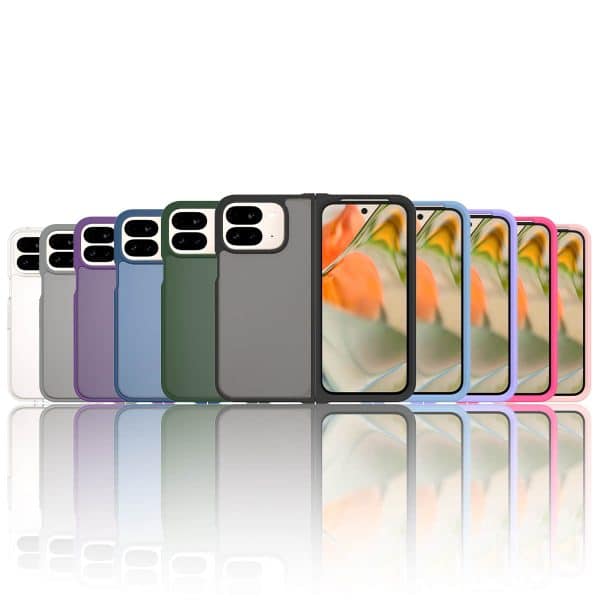 Google Pixel 9 Pro Fold Case - Frosted Magnetic Skin-Feel Cover | Semi-Translucent Shockproof Case with MagSafe Compatible Hinge Protection