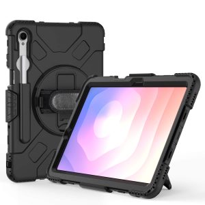 Samsung Tab S11 Ultra 14.6'' X930 Case - Soft Silicone + Hard PC Rotating Fold Stand | Military-Grade Shockproof Rugged Cover with 360° Adjustable Angle