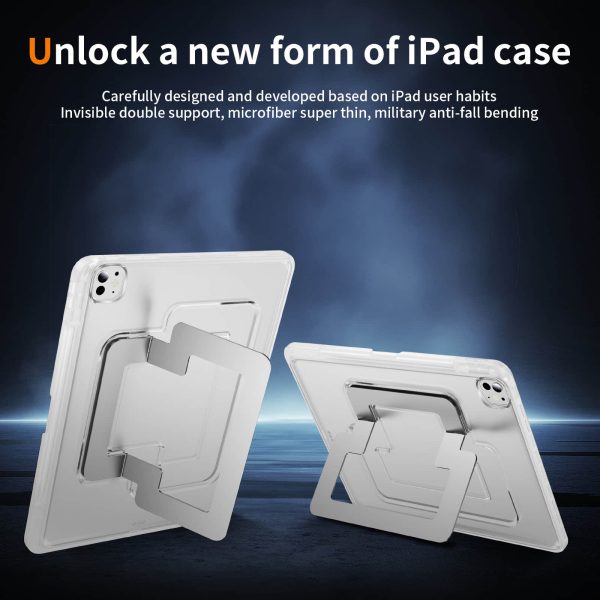 For iPad Pro 11'' & Air 13 Case - Invisible Stand & Pencil Slot Shockproof Cover | Ultra-Thin TPU + PC Hybrid Rugged Case - Image 2