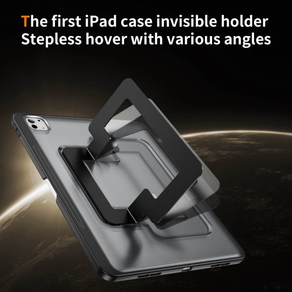 For iPad Pro 11'' & Air 13 Case - Invisible Stand & Pencil Slot Shockproof Cover | Ultra-Thin TPU + PC Hybrid Rugged Case - Image 4