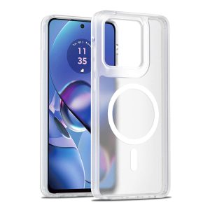 For Moto G Stylus 2025 & G Power 5G Case - Silver Shield Soft-Touch Magnetic Drop Protection | 360° Rotating Hinge & Multi-Layer Shockproof Armor