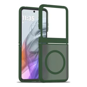 Moto Razr 2024 Foldable Case - Soft-Touch Matte Hinge Protection with Magnetic Wireless Charging | Cover for Razr 50 Ultra